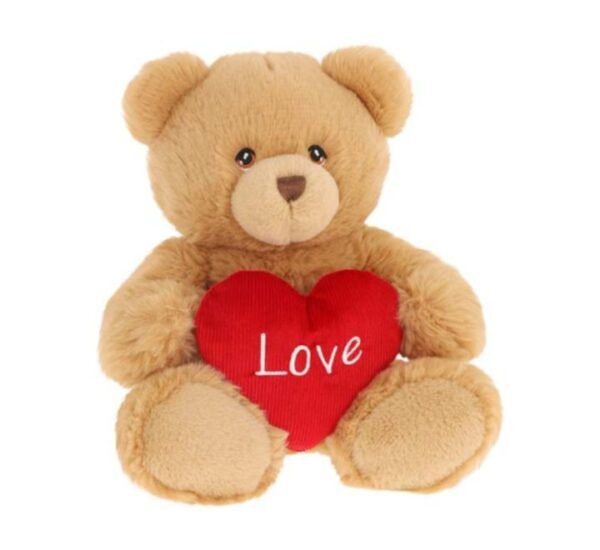 25cm KEELECO BROWN HARRY BEAR WITH HEART