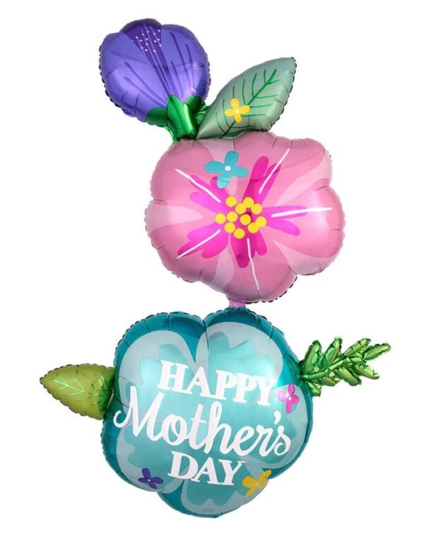 Happy Mothers Day Fancy Flower Multi-Foil Balloon