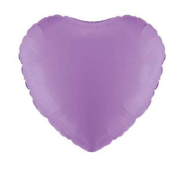 Pastel lavender heart shape foil 18"