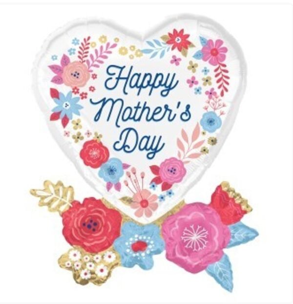 Mothers Day Artful Florals Balloon (30 Inch)