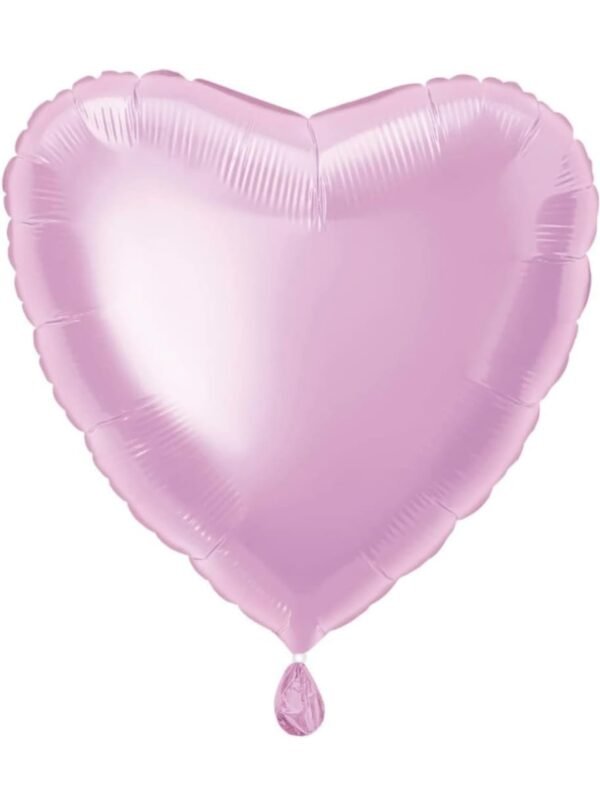 Plain foil 18" Pastel Pink Heart Balloon