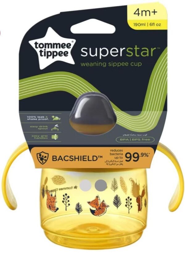 Tommee Tippee Superstar Sippee, 4m+ 190ml, Weaning Sippy Cup For Babies