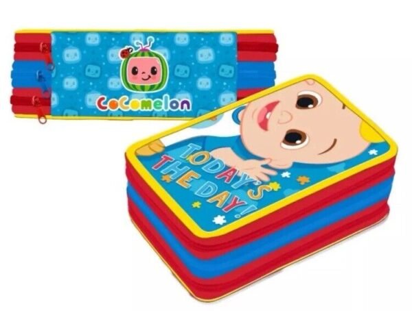 Cocomelon 3 zipper Pencil Case Stationery Filled