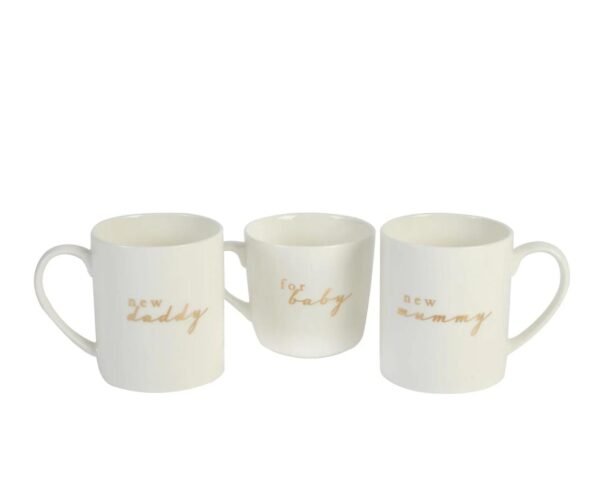 Bambino Set of 3 Mugs - New Mummy, Daddy & Baby