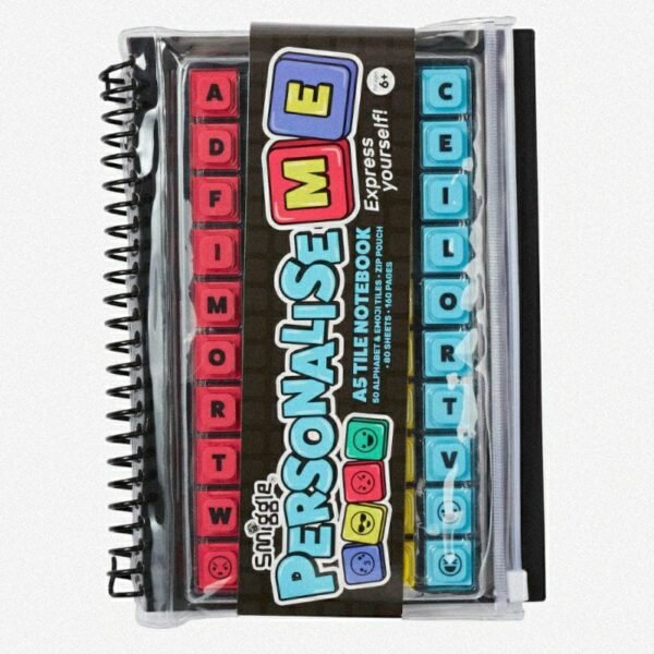 Smiggle "Personalise Me" A5 Tile Notebook