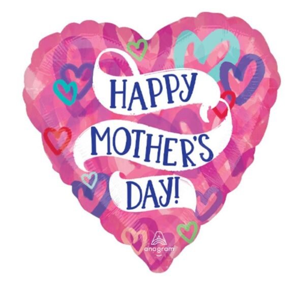 18 inch Mother's Day Layered Hearts Heart Foil Balloon