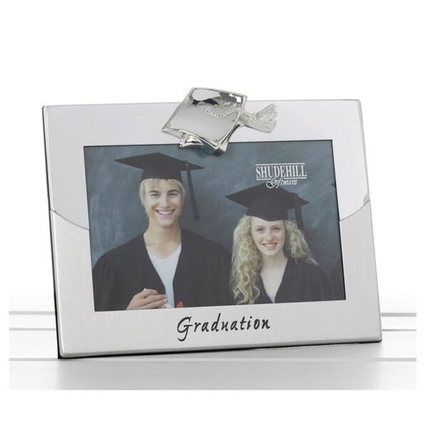 Satin Silver Graduation Two Tone 4x6 Photo Frame